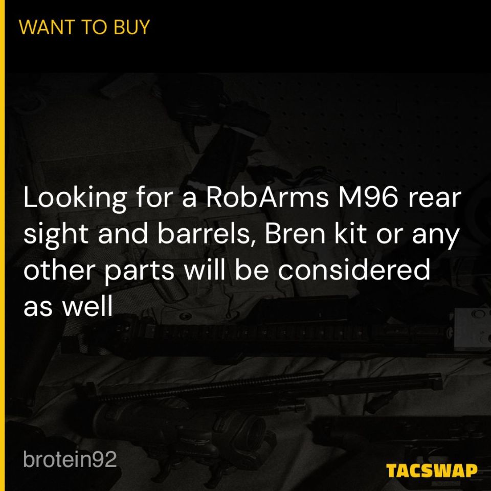 Post 1 - Robinson Armament M96 Parts