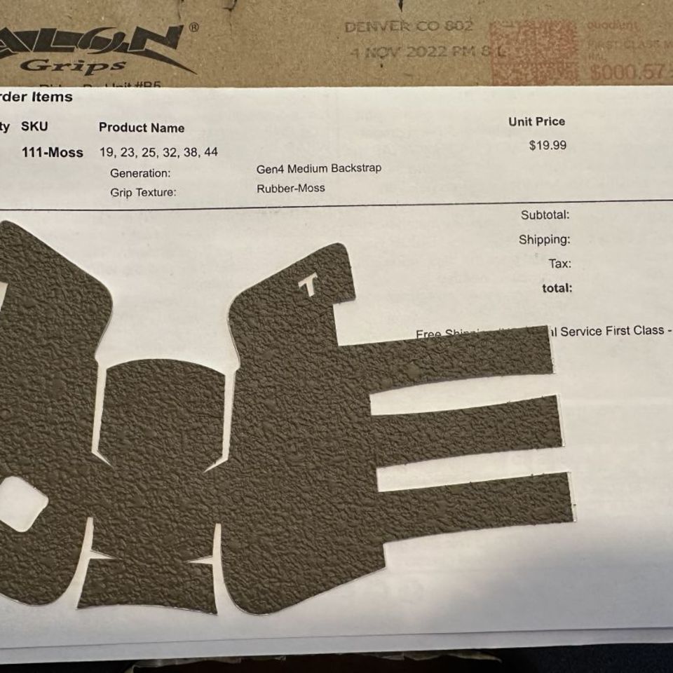 Post 1 - Glock Gen 4 Talon Grip Moss