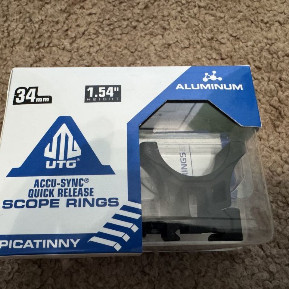 Post 2 - UTG 34mm QD scope rings 1.54