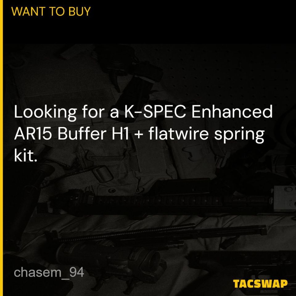 Post 4 - K-SPEC Enhanced AR15 Buffer H1