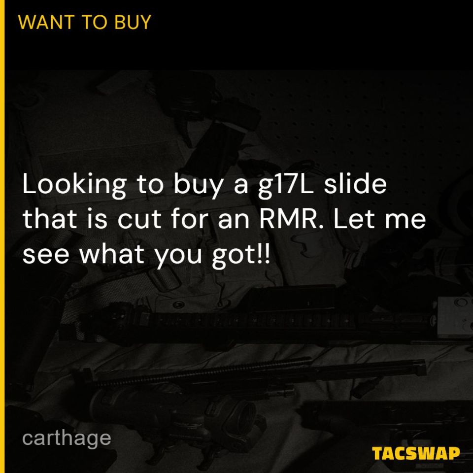 Post 2 - WTB G17L Gen 3 Slide RMR Cut