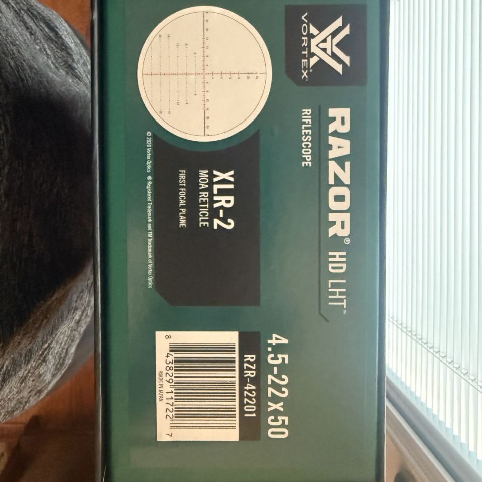 Post 1 - Vortex razor HD LHT 4.5-22x50