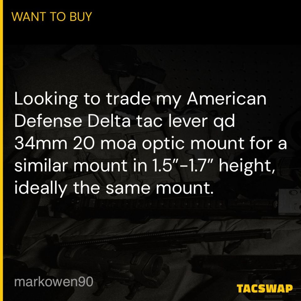 Post 1 - WTT 34mm 4 MOUNT