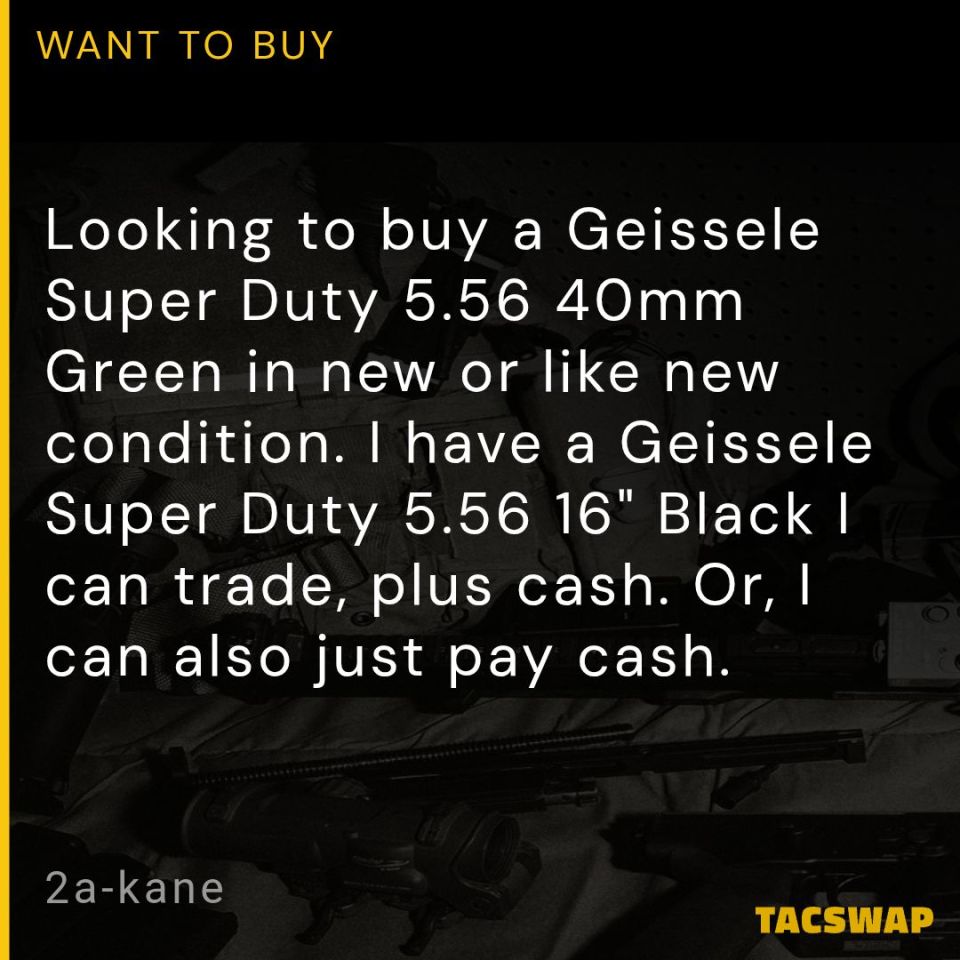 Post 4 - Geissele Super Duty 40mm Green