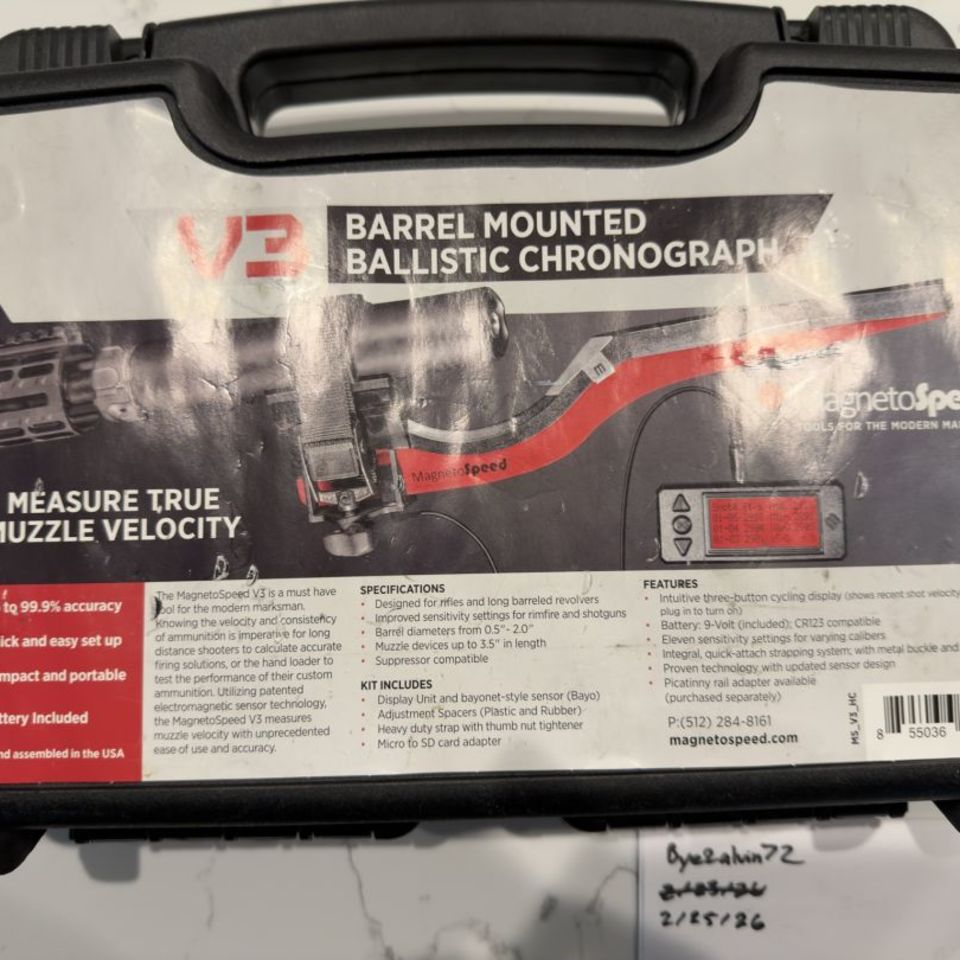 Post 2 - MagnetoSpeed V3 Chronograph 