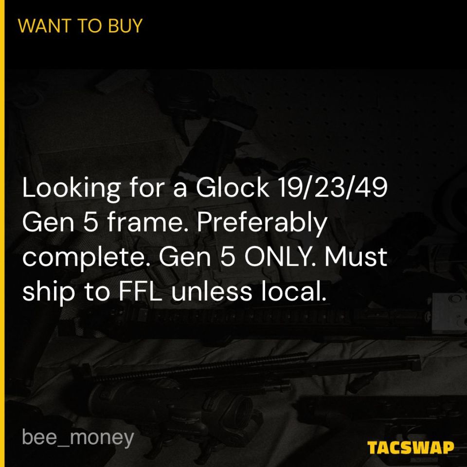 Post 2 - Gen 5 Glock 19/23/49 frame 