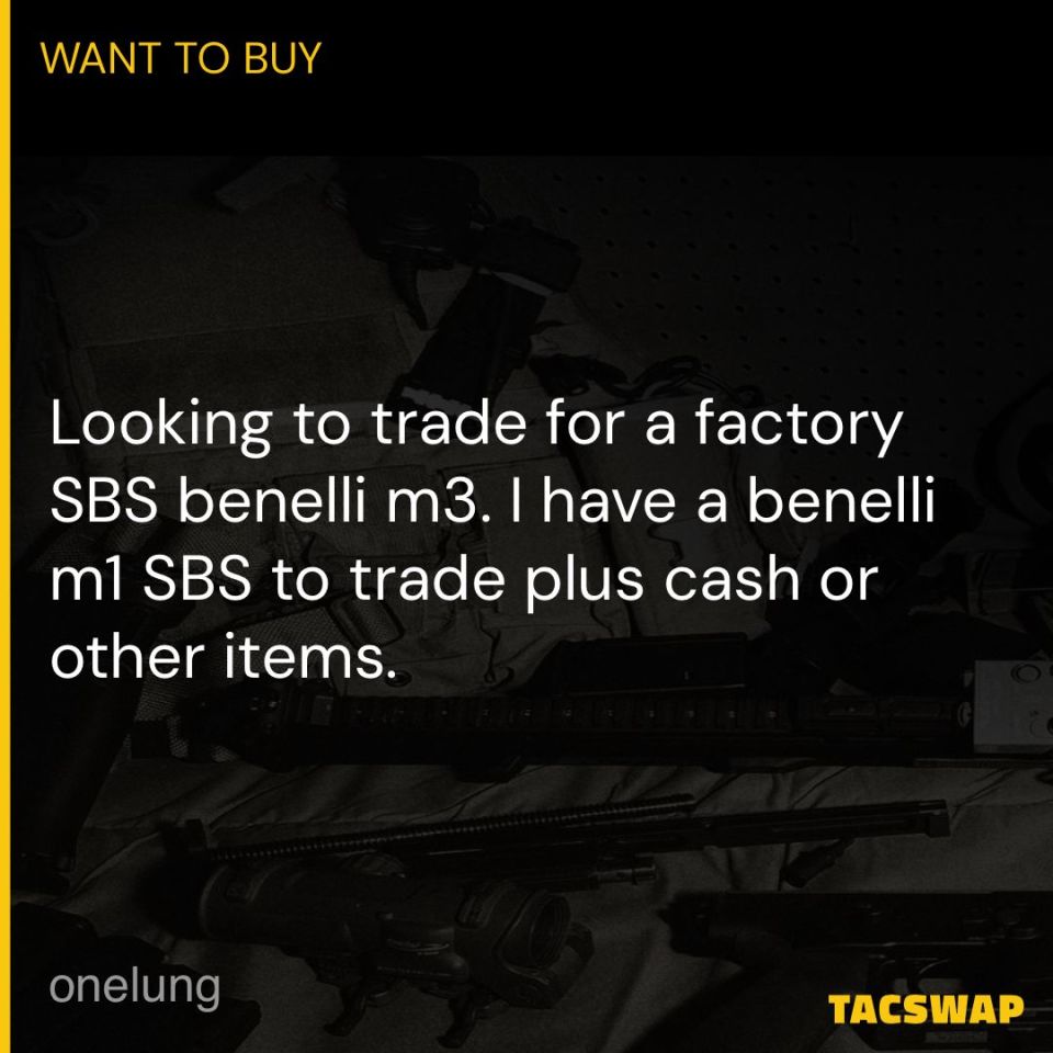 Post 3 - WTT Benelli M3 Factory SBS
