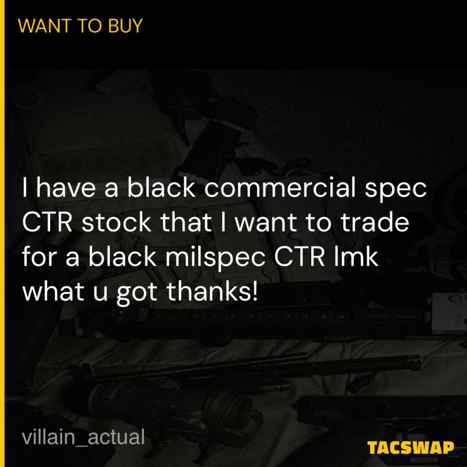 Post 3 - WTT Black com CTR for milspec