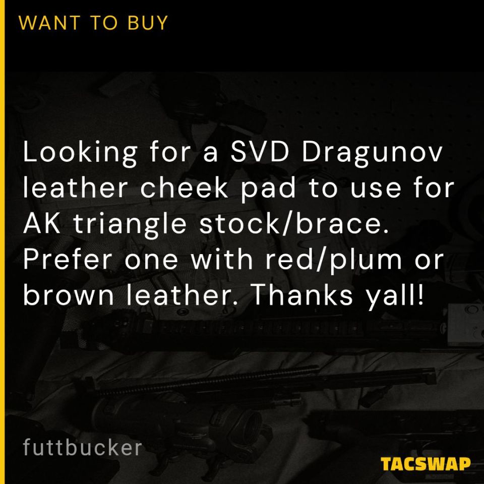 Post 5 - SVD Dragunov cheek pad