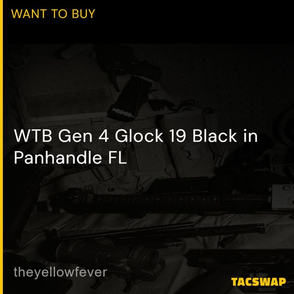 Post 1 - WTB Gen 4 Glock 19 Black
