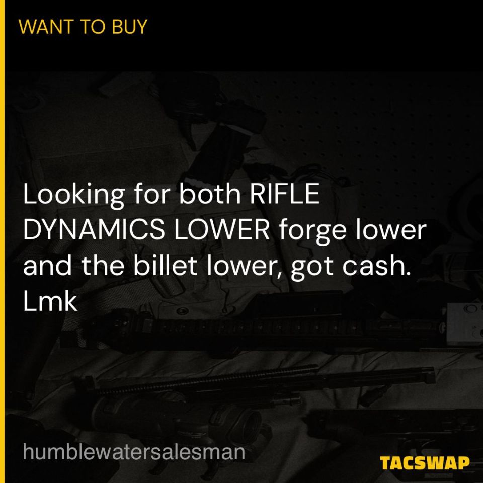 Post 1 - Rifle dynamics AR15 lower 