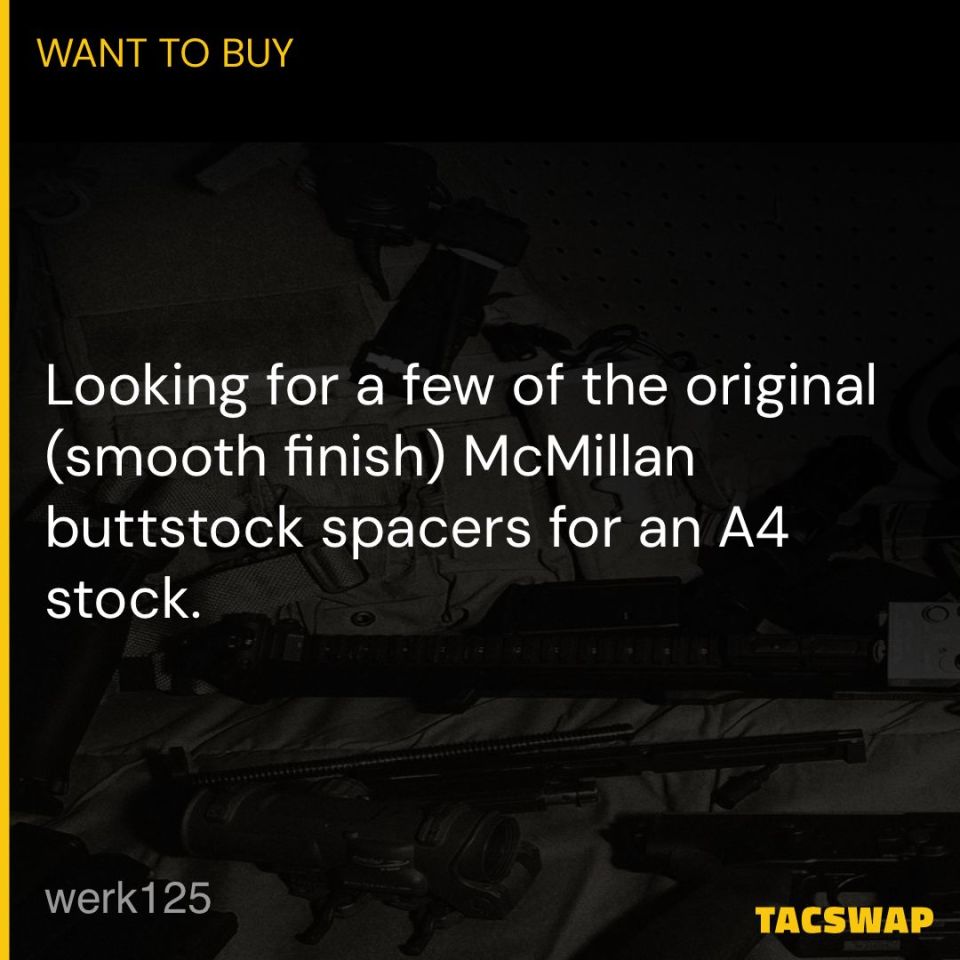 Post 1 - OG McMillan A4 spacers