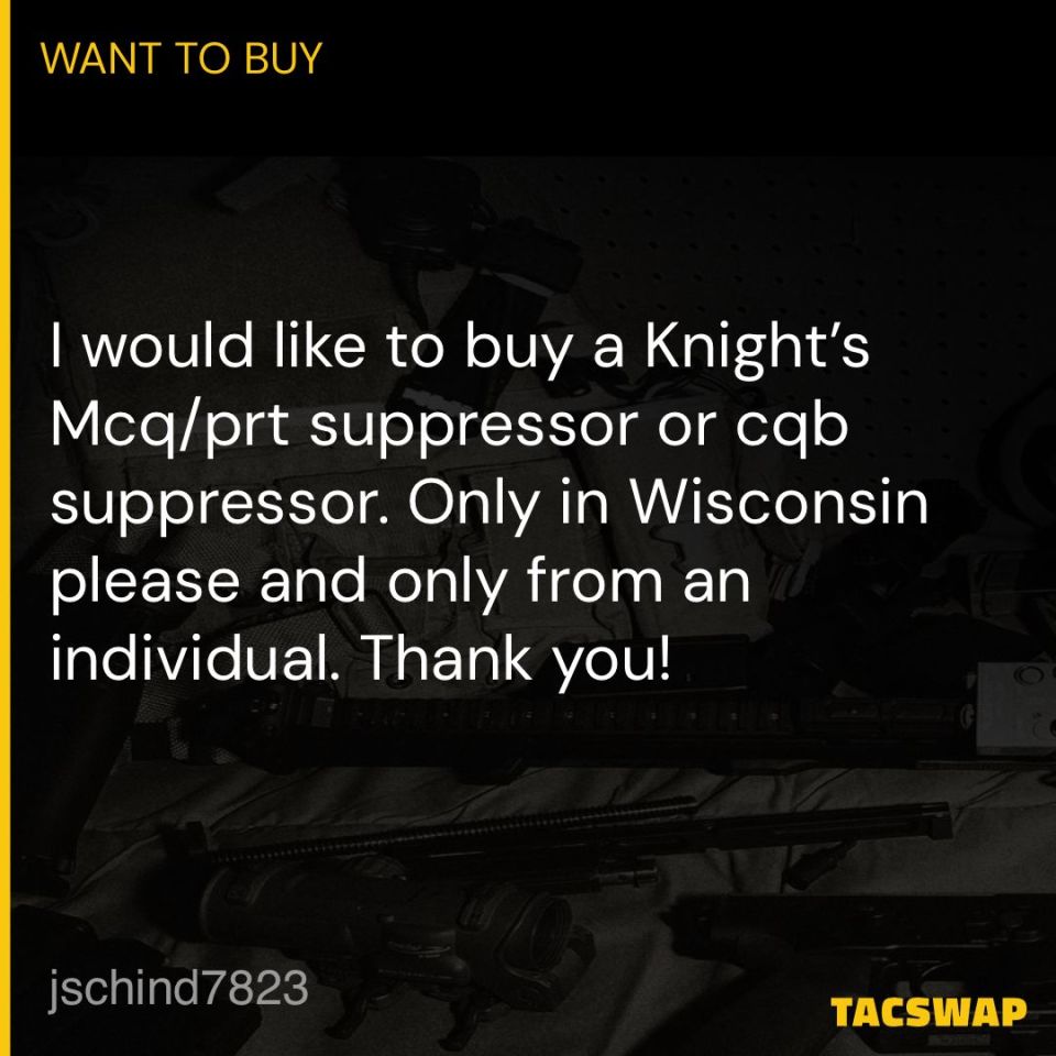 Post 1 - WTB Kac Mcq/prt or cqb can