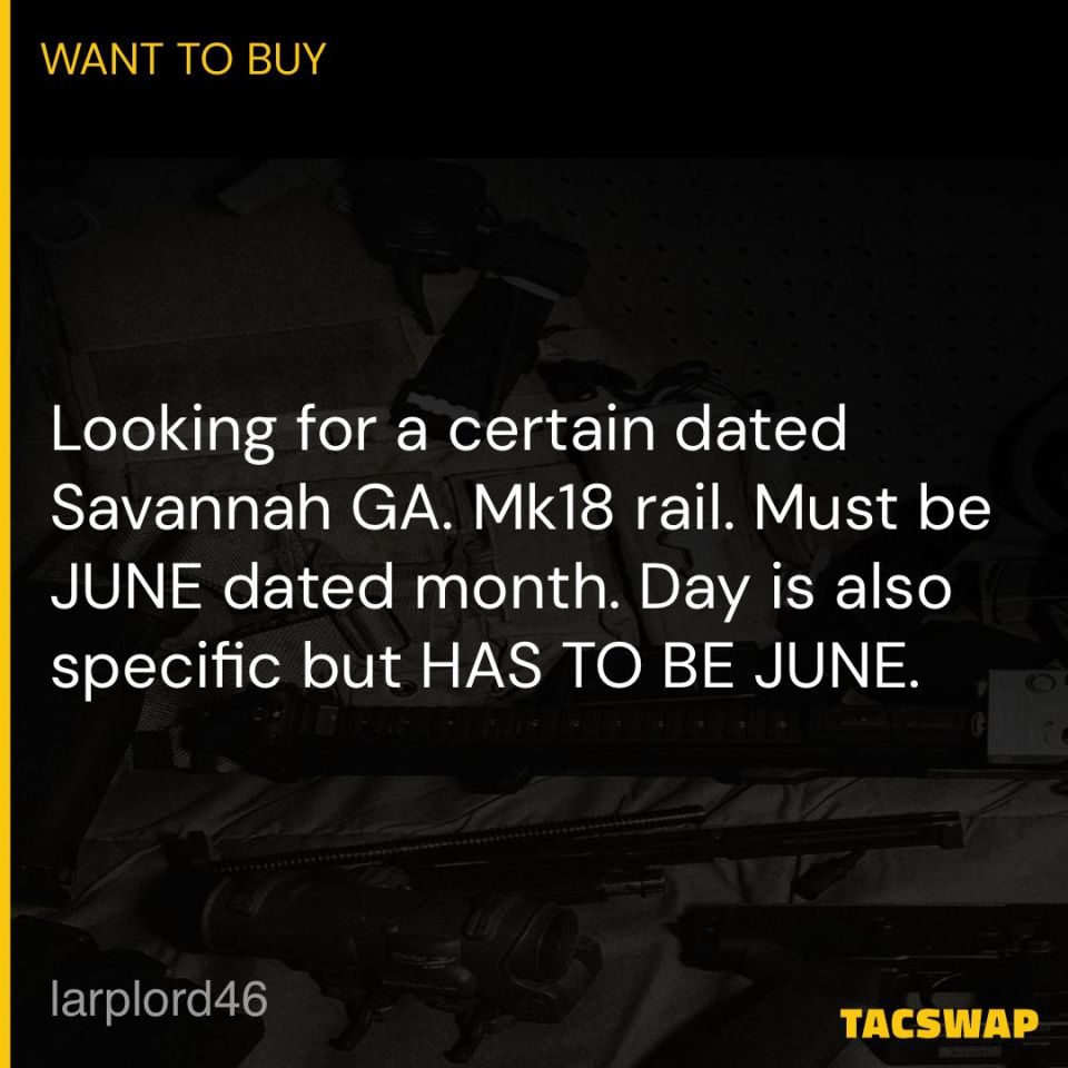 Post 1 - WTB SAV. GA MK18 Rail