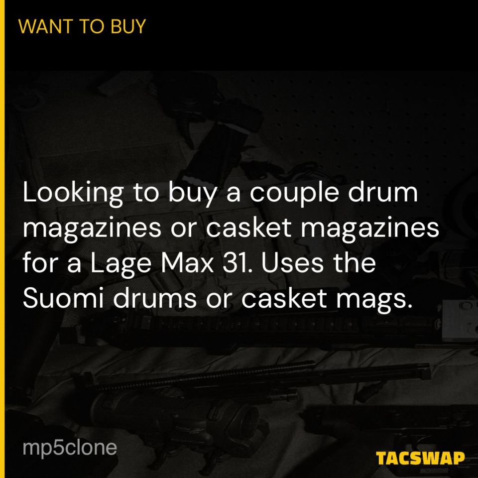 Post 1 - Suomi m31 drum or casket mag