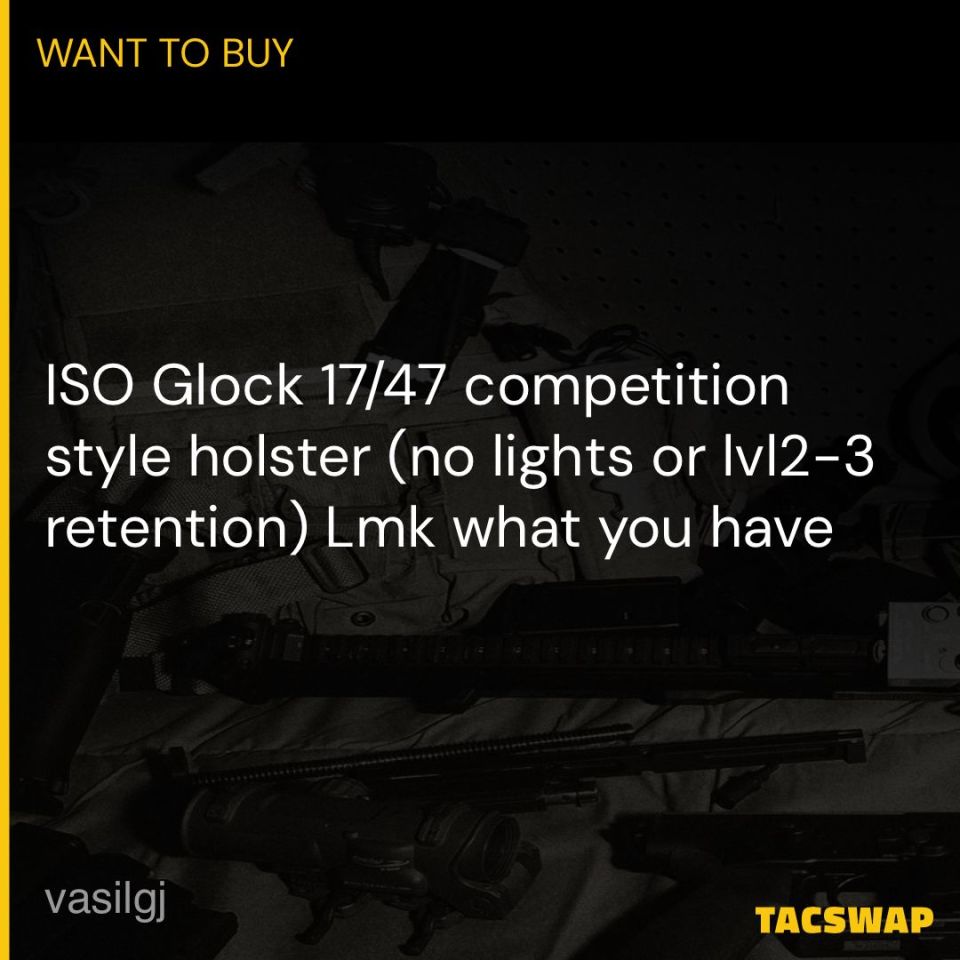 Post 2 - Glock 17/47 holster