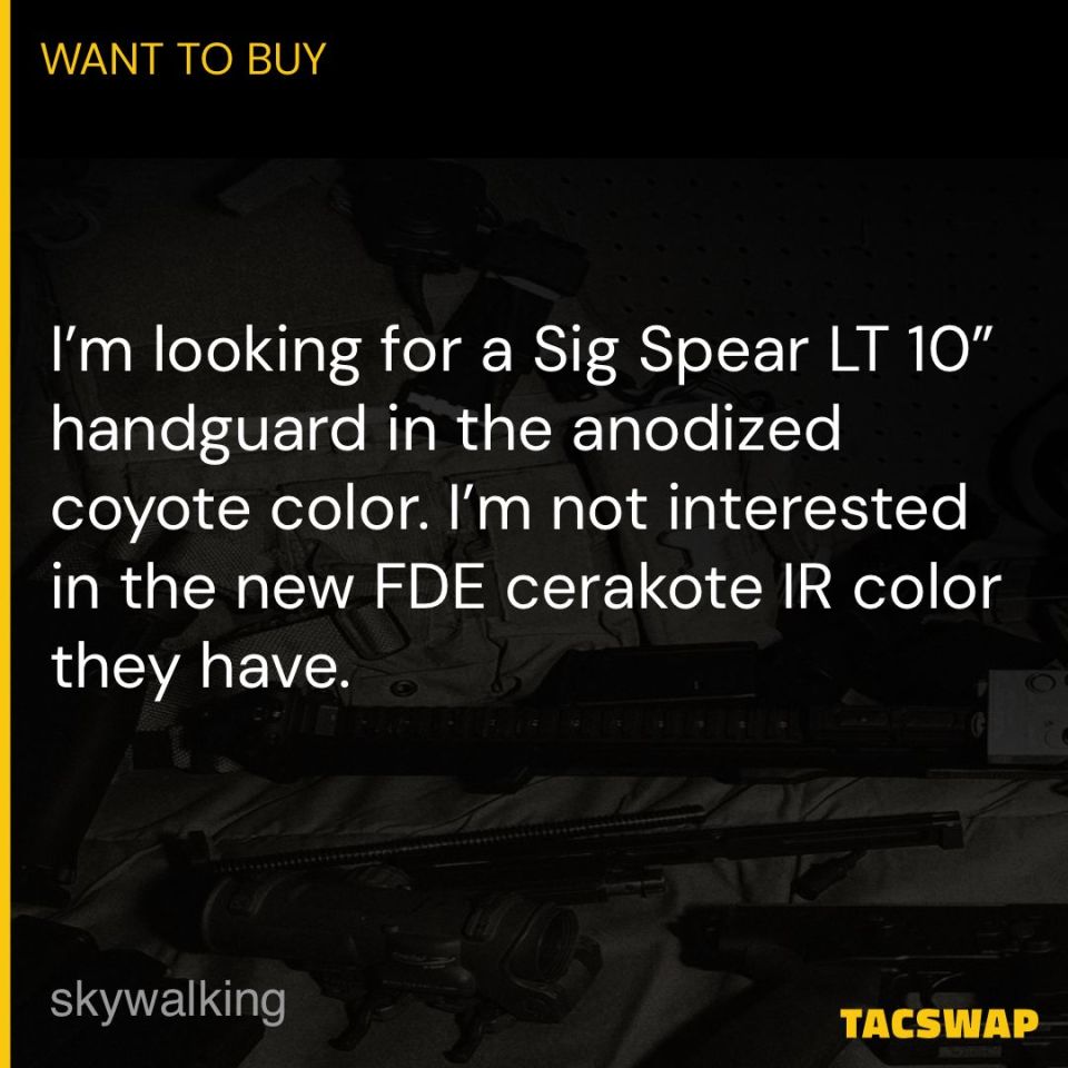 Post 4 - Sig Spear LT 10” Handguard 