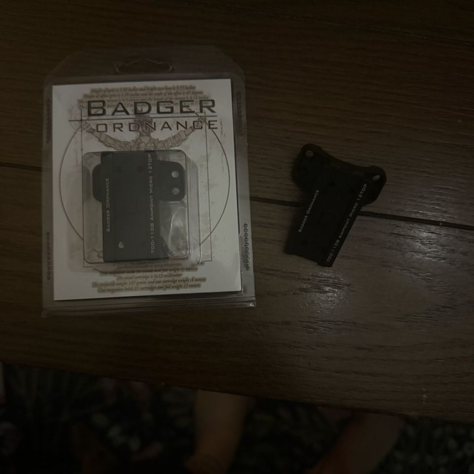 Post 1 - Badger 30mm micro t2 offset 