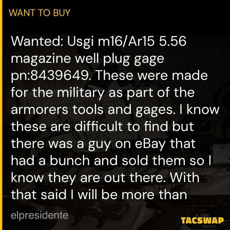 Post 1 - Magazine well gage for ar15