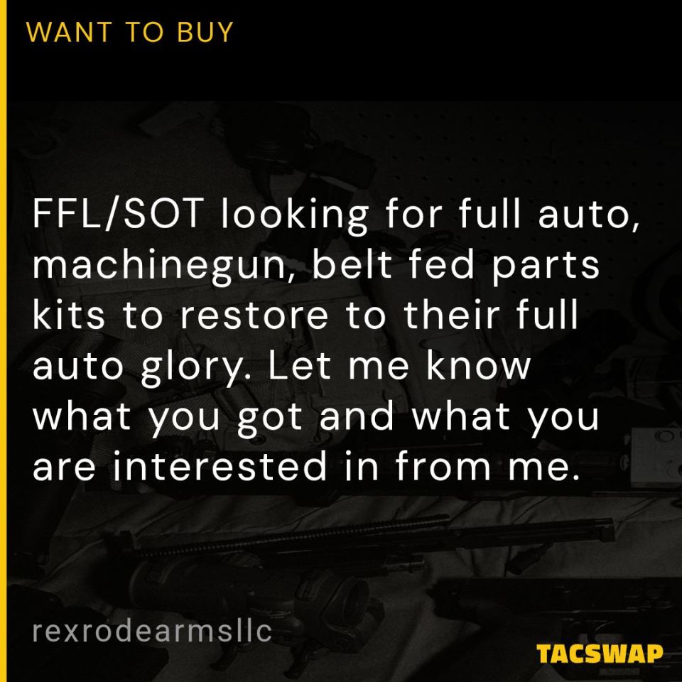 Post 5 - Belt fed machinegun part kit