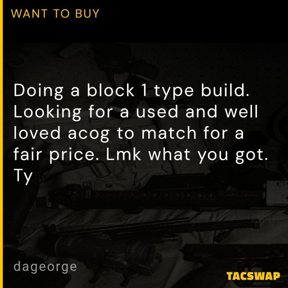 Post 3 - Older TA01 acog, kinda salty, 