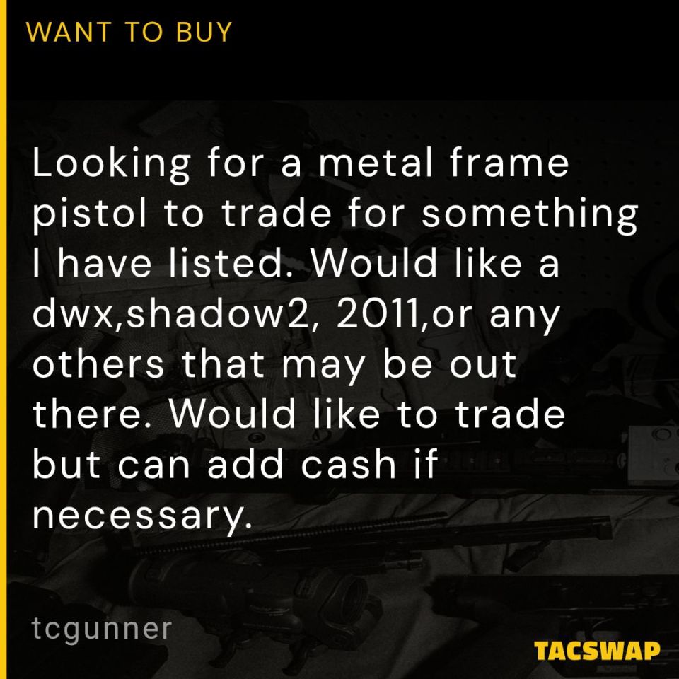 Post 3 - WTT metal frame 9mm