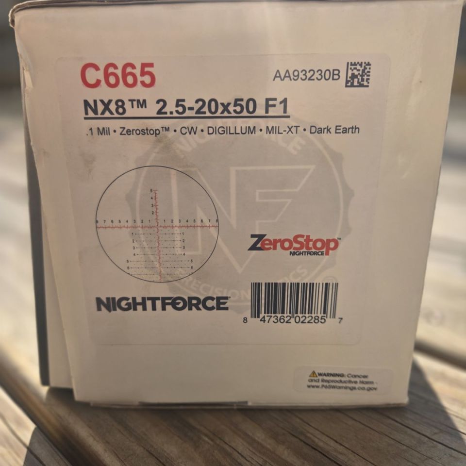 Post 4 - Nightforce 2.5-20x50 F1, MIL-X