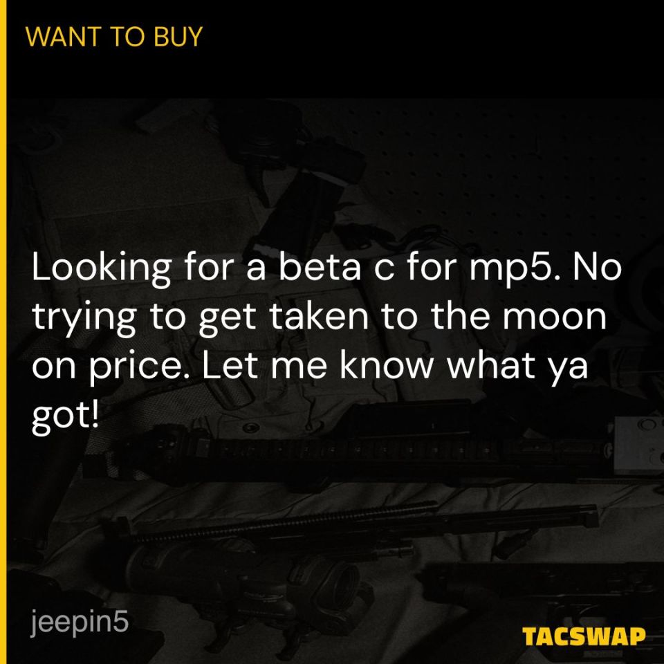 Post 3 - WTB MP5 BETA C