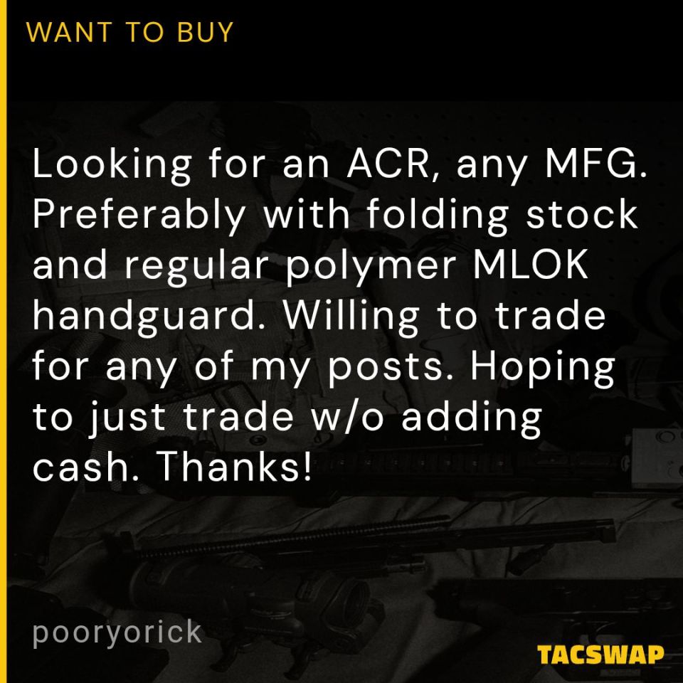 Post 5 - WTT for ACR