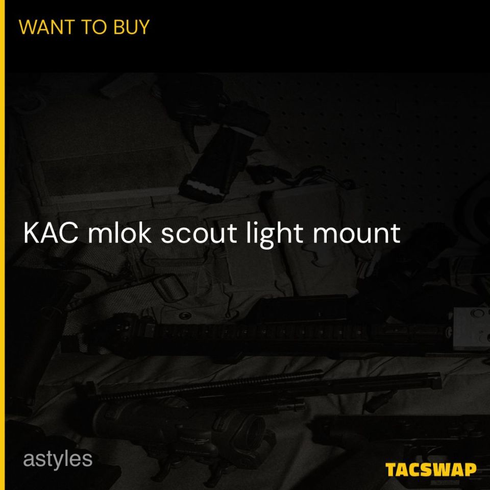Post 1 - KAC Mlok scout light mount 