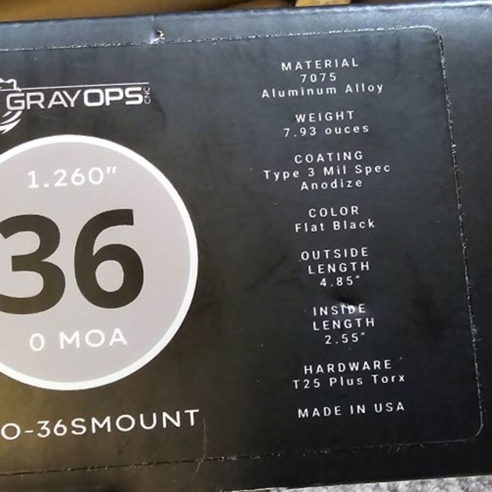Post 2 - Gray Ops 36mm mount