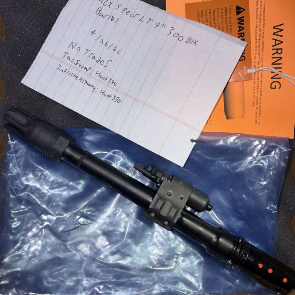 Post 1 - MCX Spear LT 9” 300 Blk Barrel