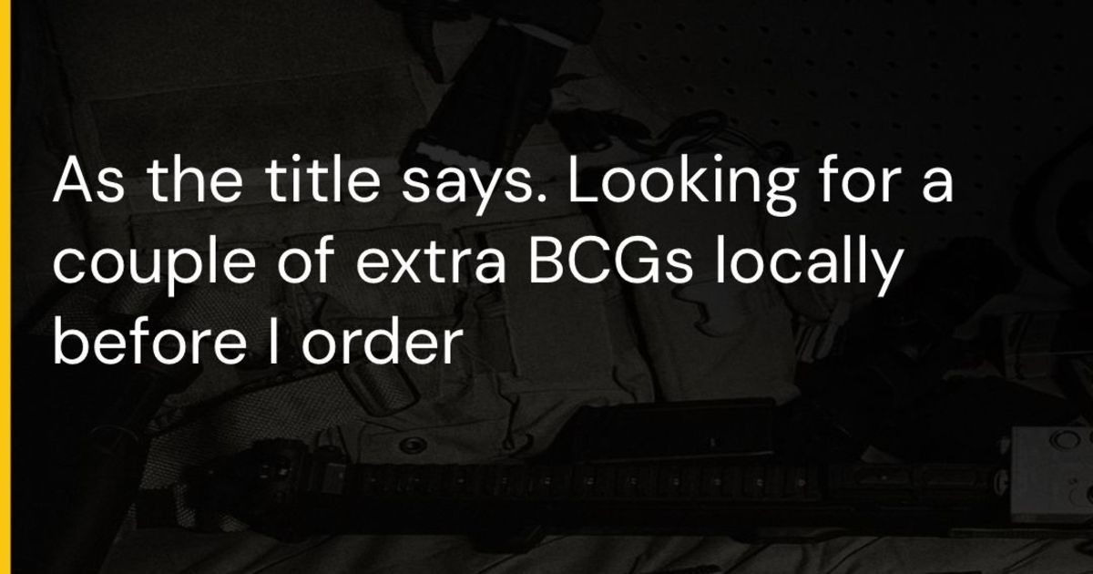WTB BCGs | Tacswap