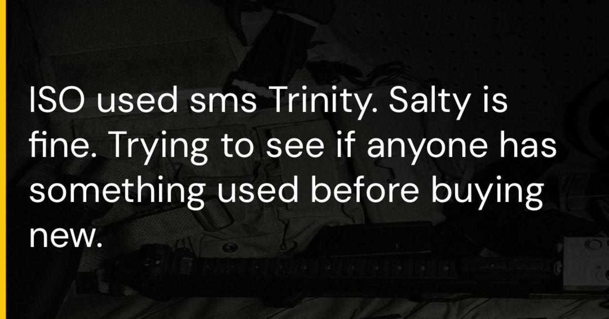 ISO sms Trinity | Tacswap