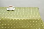 Polka dot PVC zachtgroen