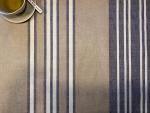 Tafelzeil streep effects zwart-naturelbruin