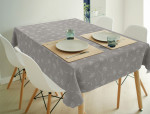 Tafelzeil schermbloem molton grijs