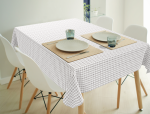 Tafelkleed ruitje aquarel grijs