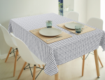 Tafelkleed ruitje aquarel donkergrijs