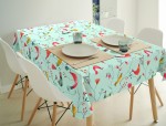 Tafelzeil linnen effects birds mint