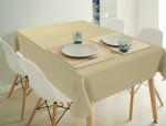 Tafelzeil linnenoptiek naturelbeige molton rug
