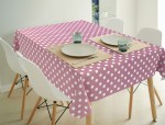 Tafelzeil stip wit op lila