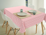 Tafelkleed ruitje aquarel rood