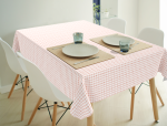Tafelkleed ruitje aquarel roze