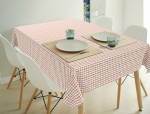 Tafelkleed ruitje aquarel kaneel