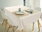 Tafelkleed ruitje aquarel beige