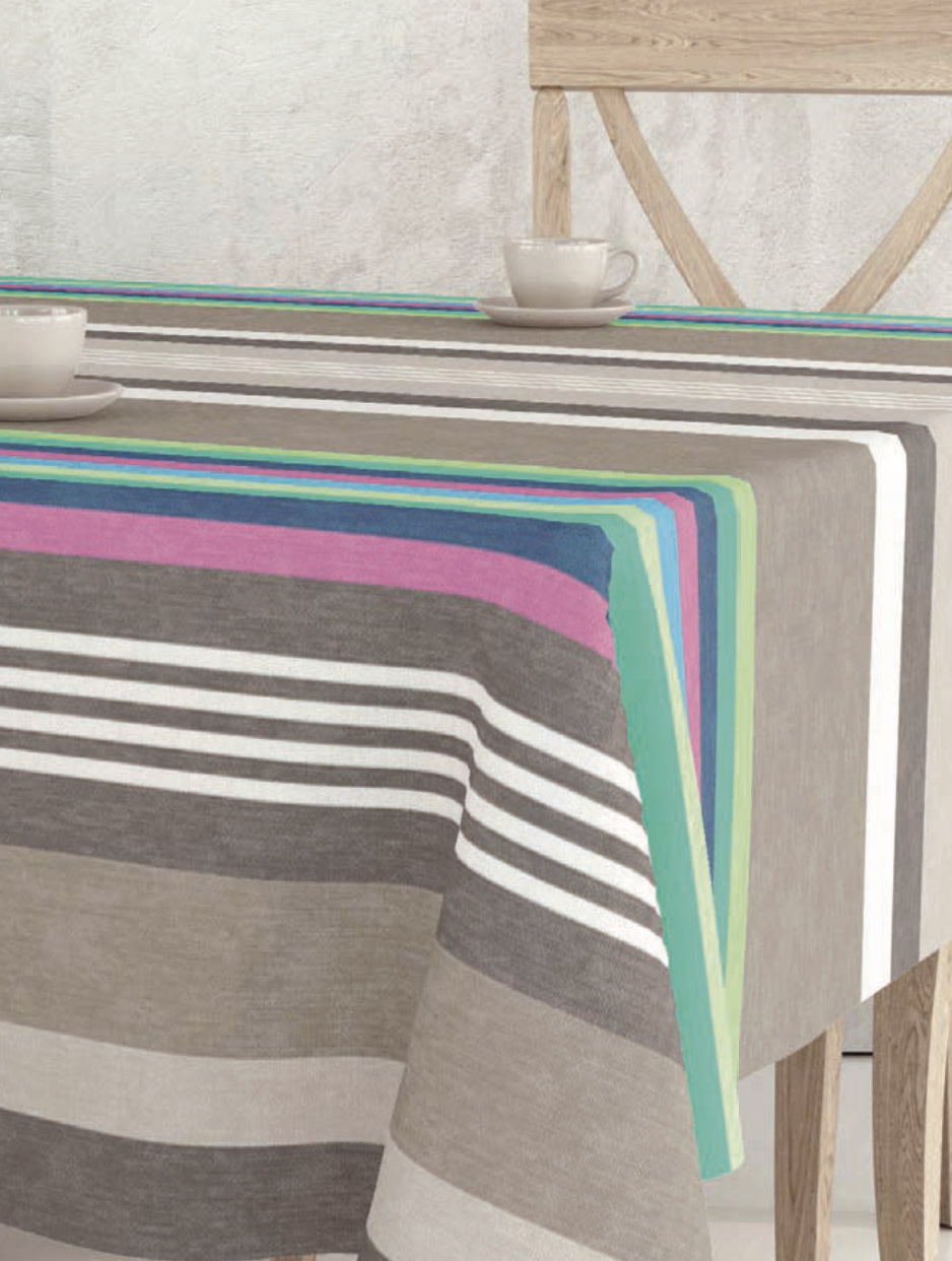 Homaxy Tafelkleed Afwasbaar Lotuseffect Rechthoekig 140 x 240 cm, 2 stuks, tafelkleed waterafstotend, afwasbaar uit polyester, vuilafstotend, onderhoudsvriendelijk voor keuken en feest, beige