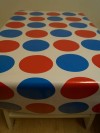 Tafelzeil dots red/blue