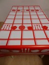 Keukengerei ruit rood