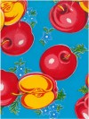 Rood-gele appels op aqua mex